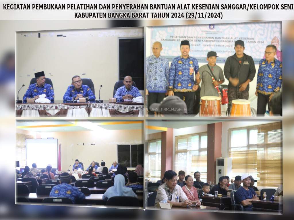 KEGIATAN PEMBUKAAN PELATIHAN DAN PENYERAHAN BANTUAN ALAT KESENIAN SANGGAR/KELOMPOK SENI