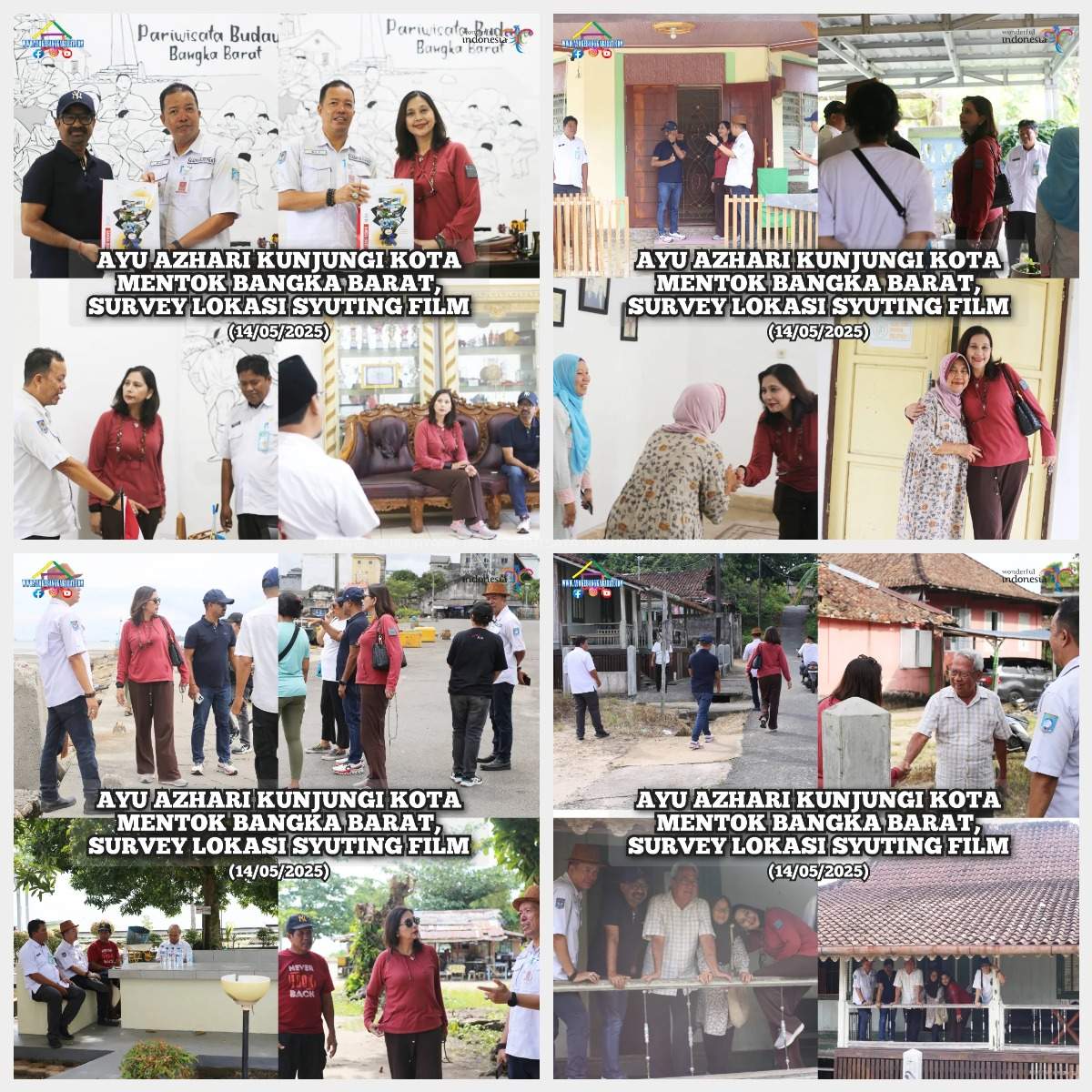 Ayu Azhari Artis Indonesia kunjungi Kota Mentok Bangka Barat