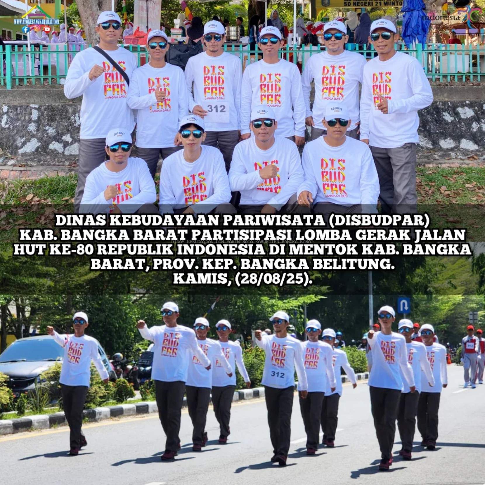 Dinas Kebudayaan dan Pariwisata Berpartisipasi Lomba Gerak Jalan