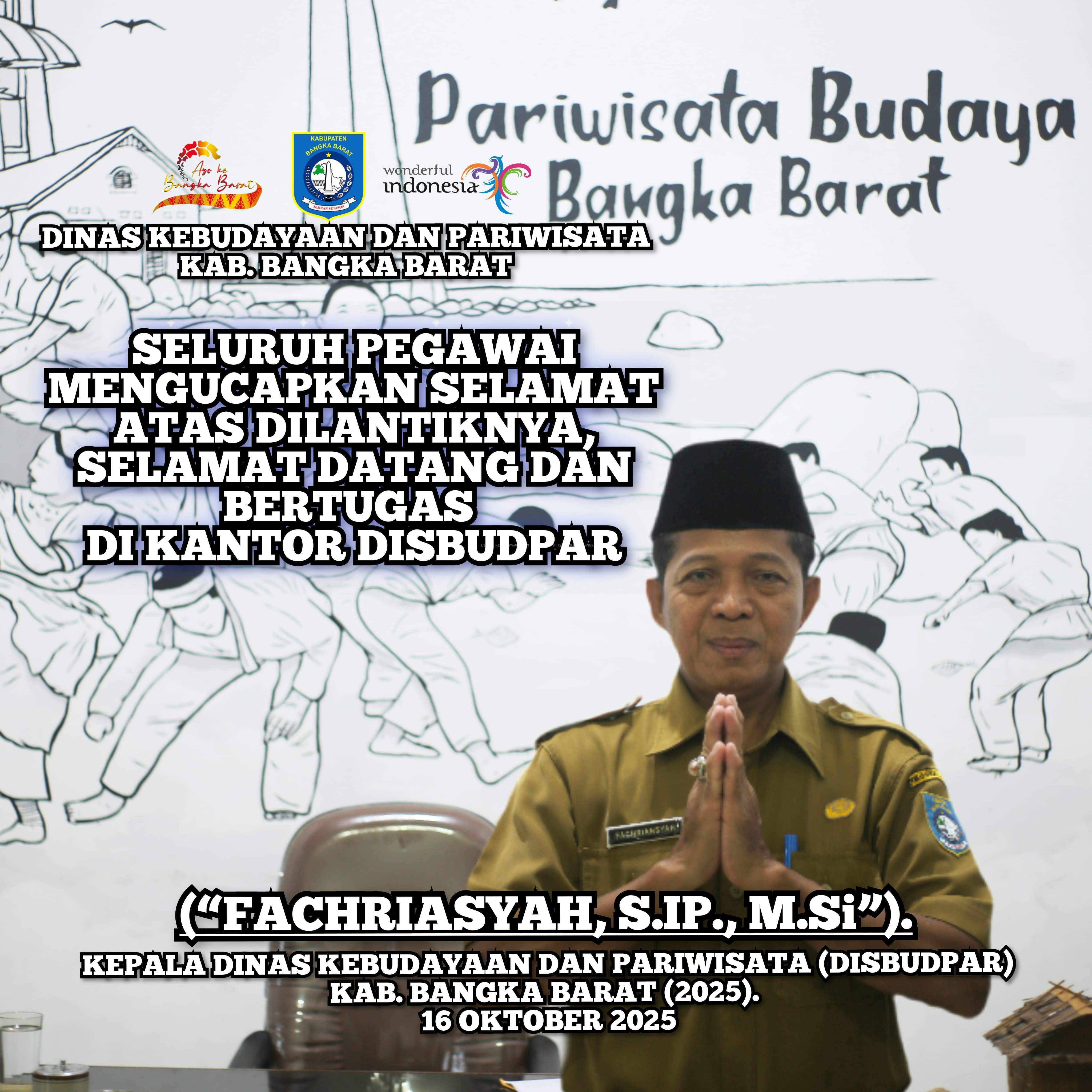 Dilantiknya Kepala Dinas Kebudayaan dan Pariwisata Kabupaten Bangka Barat (16-10-2025)