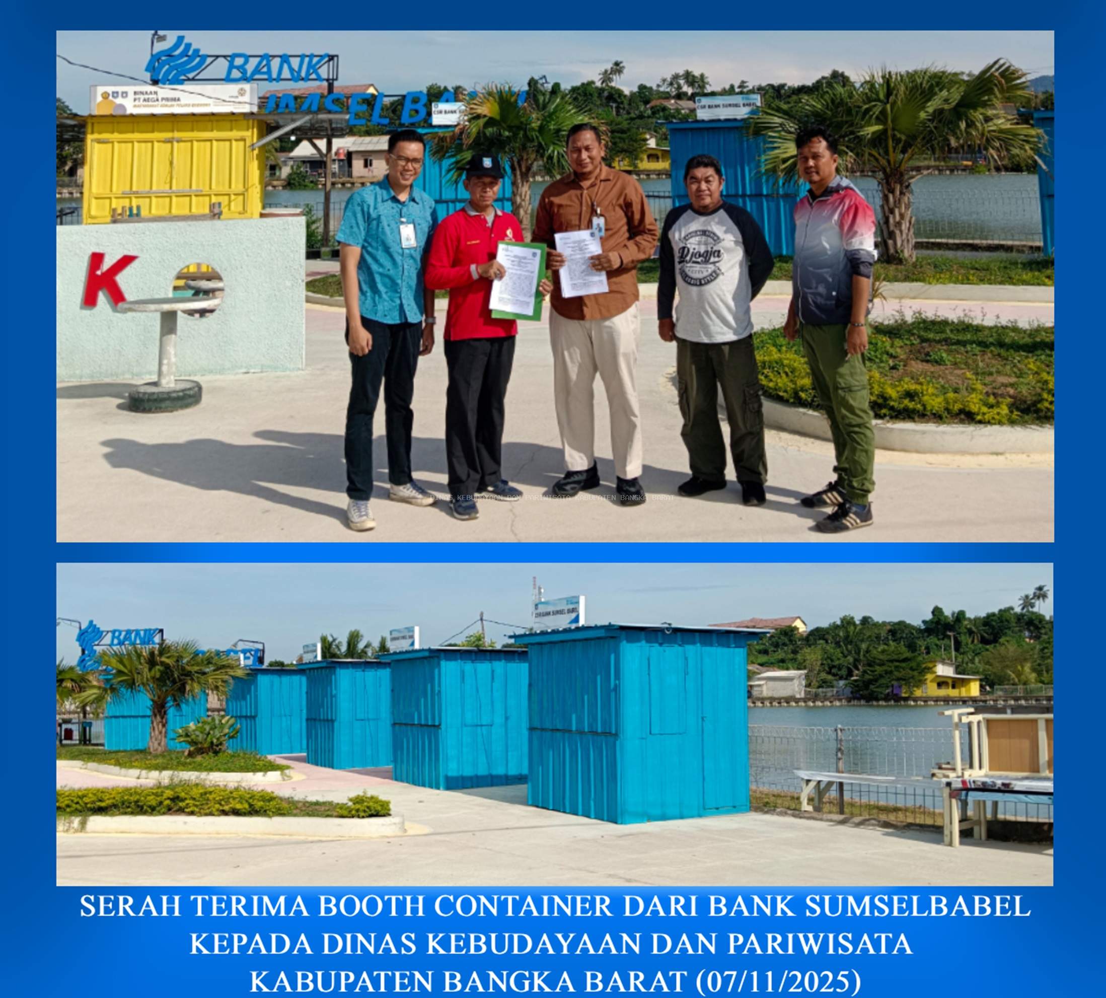Serah Terima Kios Booth Container Bozem Teluk Rubiah