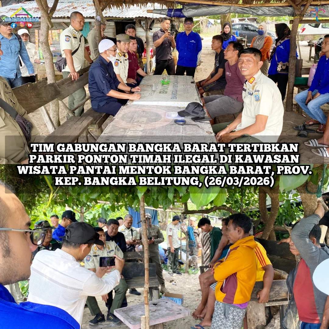 Tim Gabungan Bangka Barat kembali tertibkan parkir Ponton Isap Produksi (PIP) 