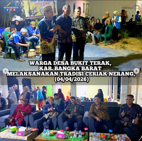 Warga Desa Bukit Terak, Kec. Simpang Teritip, Kab. Bangka Barat gelar tradisi Ceriak Nerang