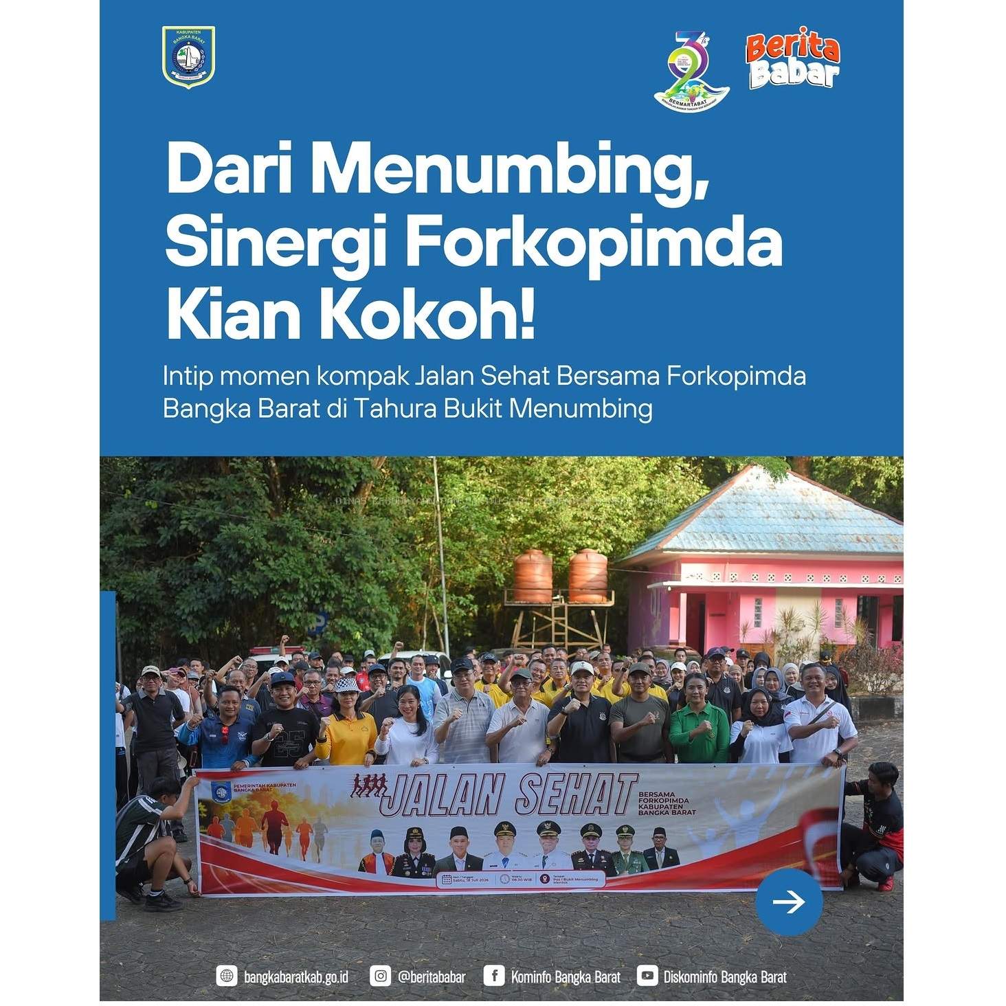 Jalan Sehat Forkopimda di Bukit Menumbing