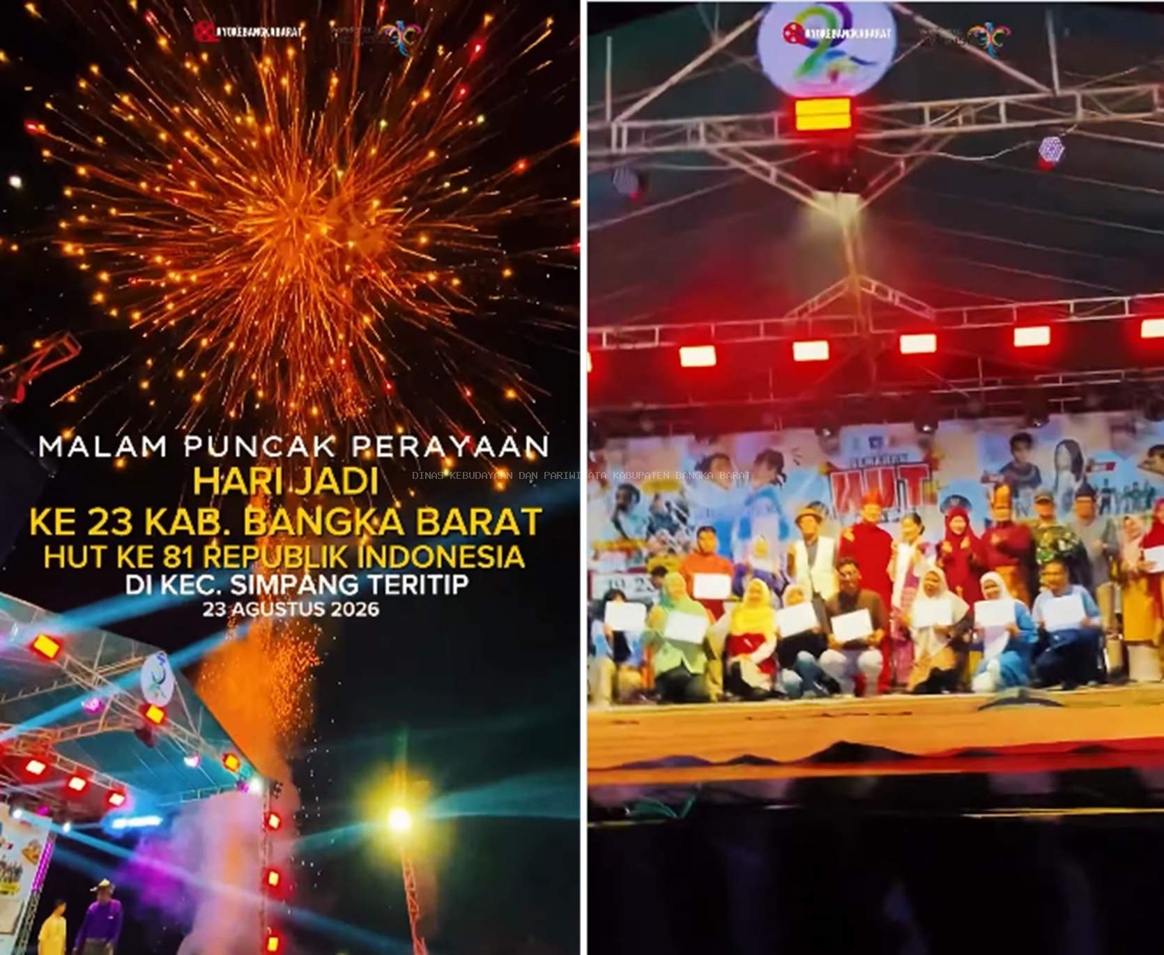 Malam Puncak Perayaan Hari Jadi Ke - 23 Kab. Bangka Barat